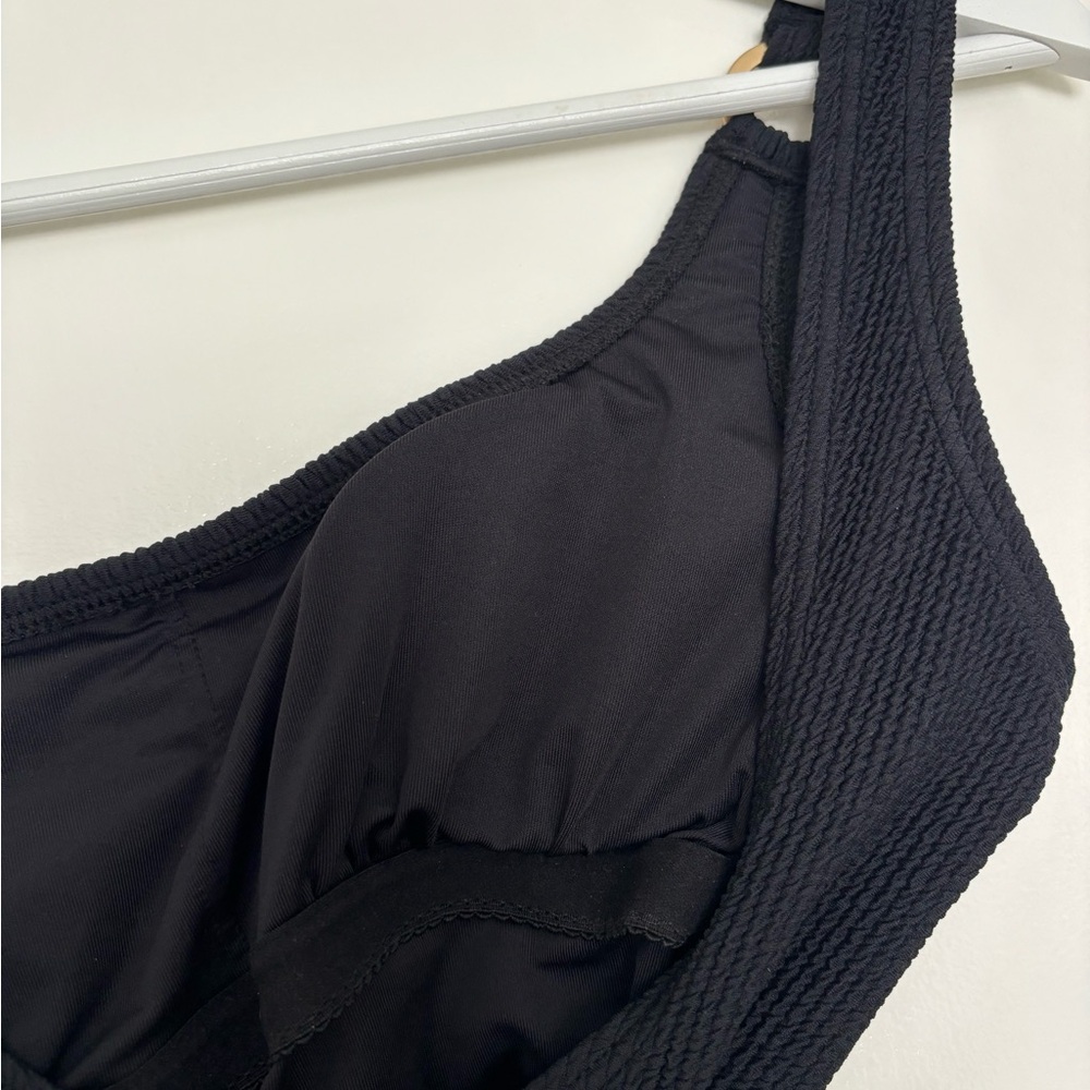 Michael Kors Black Ribbed One-Piece Swimsuit - Picture 4 of 7
